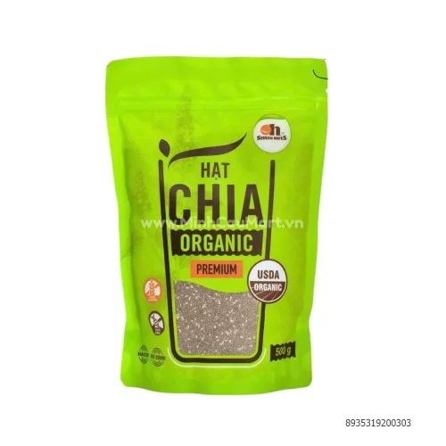 Hạt Chia Đen Smile OH Túi Zipper 500g Hạt Chia Đen Smile OH Túi Zipper 500g