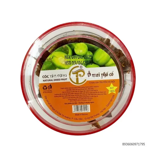 Cóc xào gừng - Ô mai phố cổ 180gr Cóc xào gừng - Ô mai phố cổ 180gr