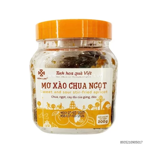Ô mai mơ đặc sản Hồng Lam 200g    Ô mai mơ đặc sản Hồng Lam 200g
