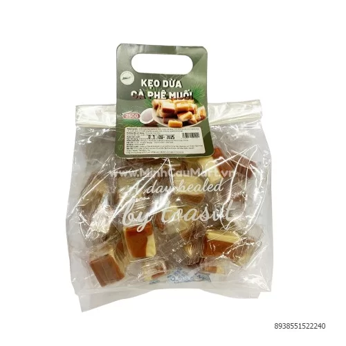 Kẹo dừa cà phê muối Minh Quân hộp 250g   