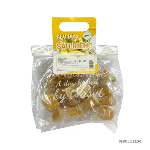 Kẹo dừa sầu riêng Minh Quân hộp 250g   