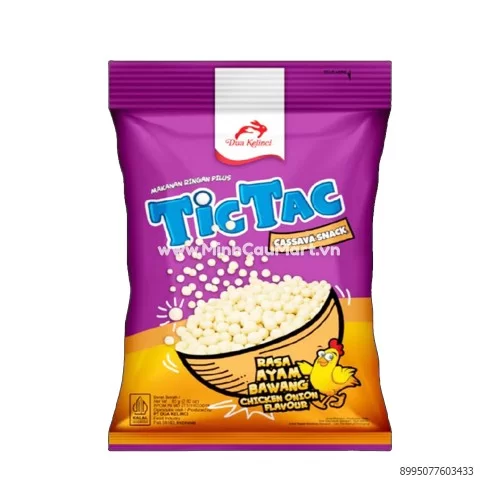 Snack khoai mì các vị Tic Tac 80g                                                                                                                                                                                                                          Snack khoai mì các vị Tic Tac 80g
