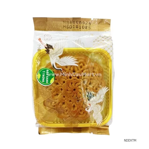 Bánh trung thu nướng dẻo Minh Cầu nhận đậu xanh 1 trứng Bánh trung thu nướng dẻo Minh Cầu nhận đậu xanh 1 trứng