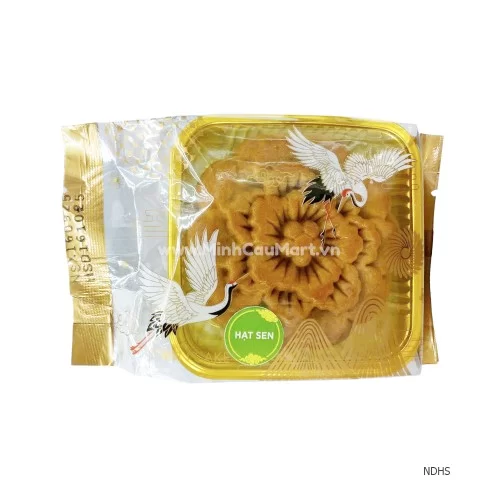 Bánh trung thu nướng dẻo Minh Cầu nhân hạt sen 150Gr  Bánh trung thu nướng dẻo Minh Cầu nhân hạt sen 150Gr