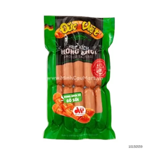 Xúc Xích Hông Khói Đức Việt 500gr Gói Xanh