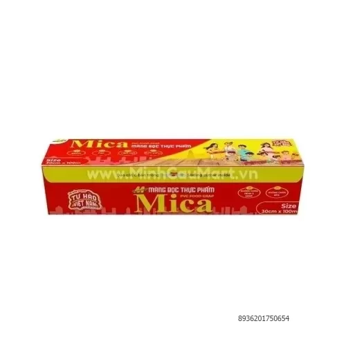 Màng bọc thực phẩm PVC nhãn hiệu Mica basic 30cm x 100m
