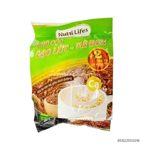 Ngũ Cốc Gạo Lứt & Mè Đen NutriLifes 400g Ngũ Cốc Gạo Lứt & Mè Đen NutriLifes 400g