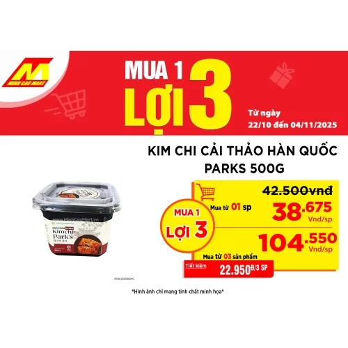 Kim chi cải thảo Hàn Quốc Parks 500g Kim chi cải thảo Hàn Quốc Parks 500g