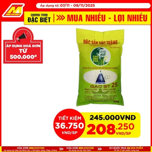 Gạo Thơm Thượng Hạng ST25 5kg