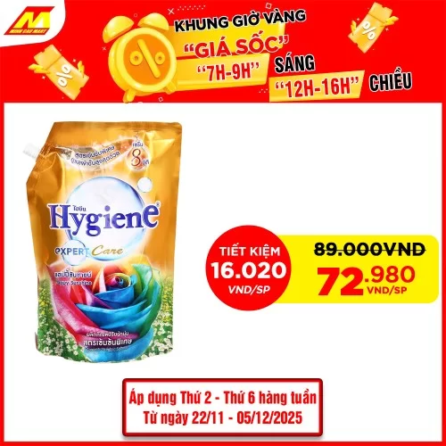 Nước Xả Vải Đậm Đặc Làm Mềm Vải HYGIENE Màu Cam 1150ml