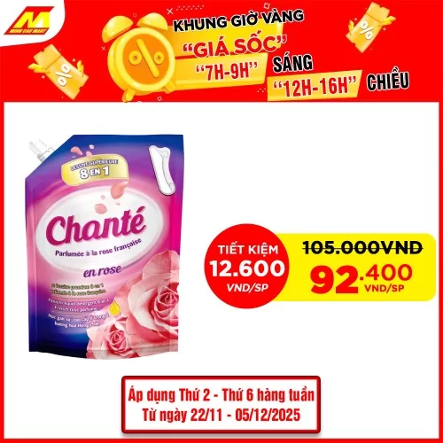 Nước giặt Chante cao cấp 8 trong 1 3.1kg                                                                                                                                                                                                                  