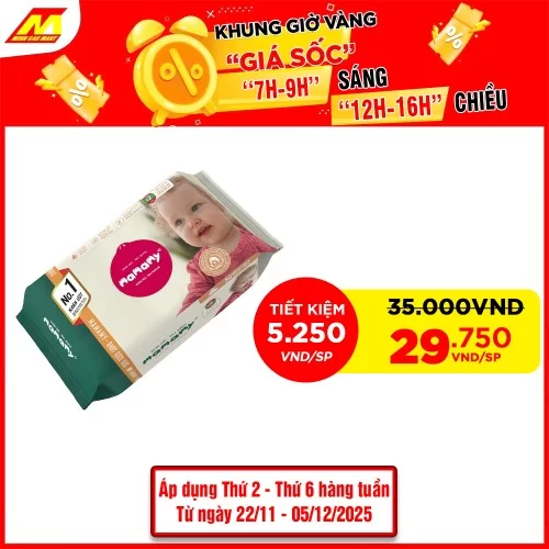 Khăn ­Ướt MaMaMy trẻ em 80 miếng