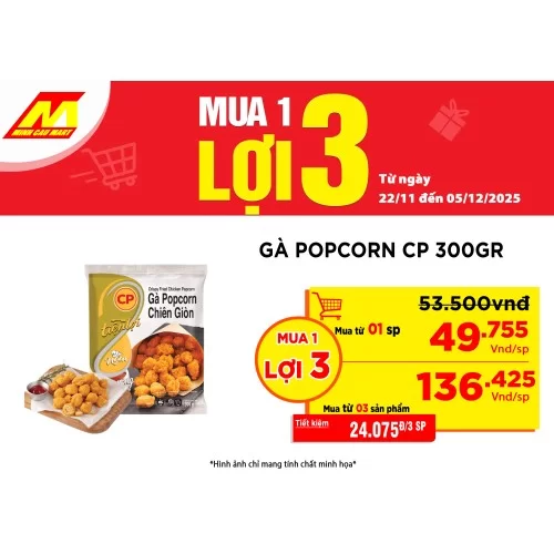 Gà Popcorn CP 300GR