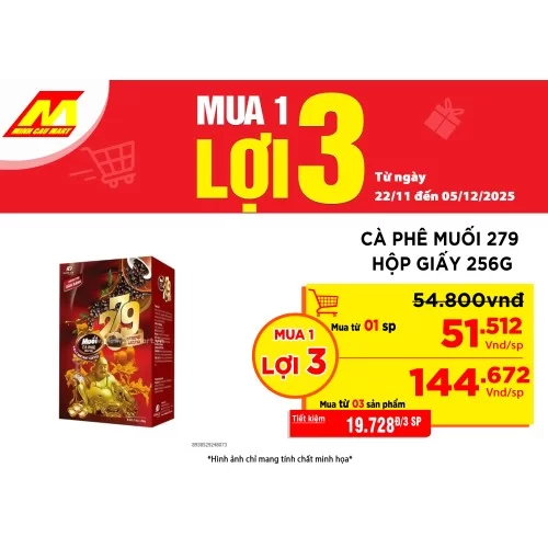 Cà phê muối 279 hộp giấy 256g