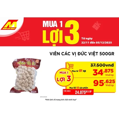 Viên Các Vị Đức Việt 500gr