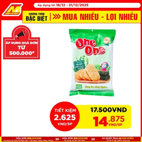 Bánh Gạo Tảo Biển One One 104g