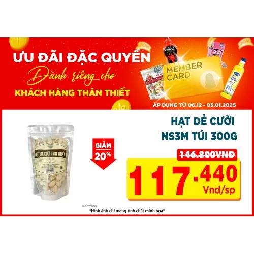 Hạt dẻ cười NS3M túi 300g