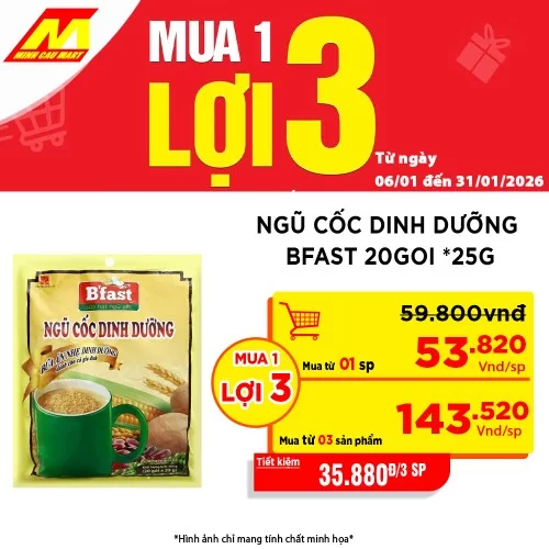 Ngũ Cốc Dinh Dưỡng Bfast 20Gói *25g
