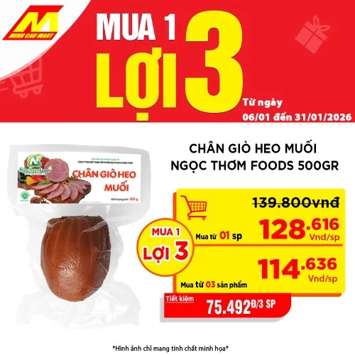 Chân giò heo muối Ngọc thơm Food 500g