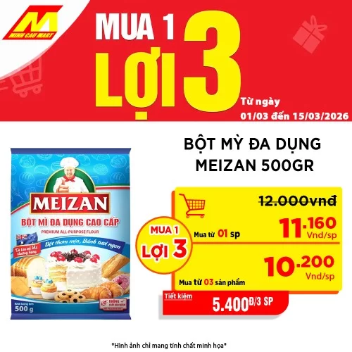 Bột Mỳ Đa dụng Meizan 500Gr