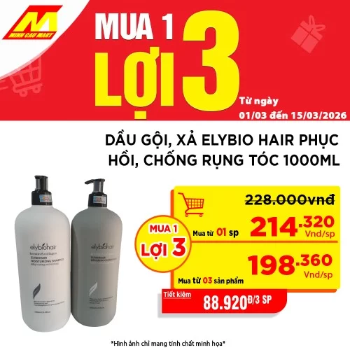 Dầu xả Elybiohair Collagen & Biotin 1000ml