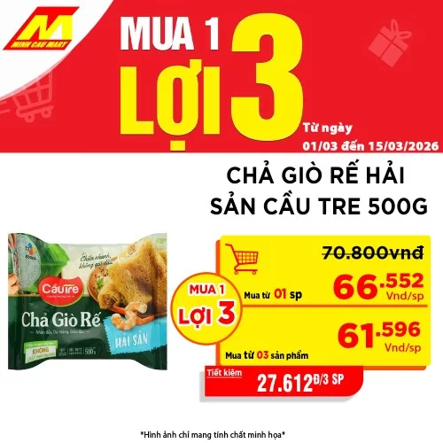 Chả Giò rế hải sản Cầu tre 500g