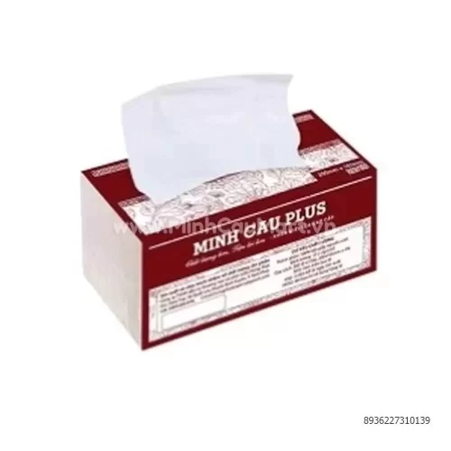 Lốc 5 gói khăn rút lụa Minh Cầu đỏ 200 x 185 x 280 tờ