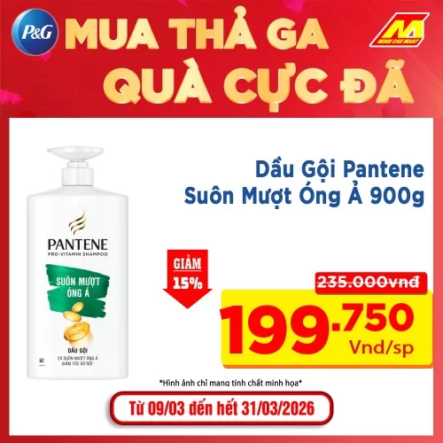 Dầu Gội Pantene Suôn Mượt Óng Ả 900g