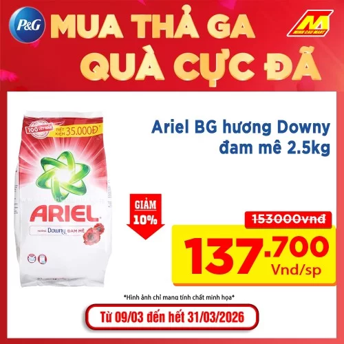 Ariel BG hương Downy đam mê 2.5kg 
