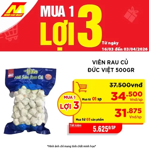 Viên rau củ Đức Việt 500Gr                                                                                                                                                                                                                                