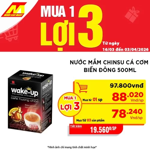 Cafe Wake-up 3in1 Hương Chồn Hộp 18 gói x 17g