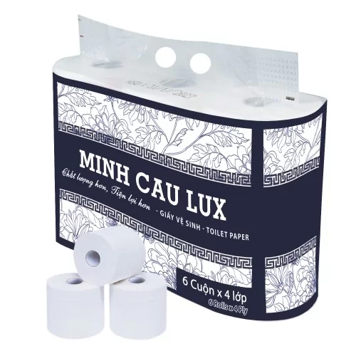 Giấy Vệ Sinh Minh Cầu Lux Xanh Than 6 Cuộn * 5 Lớp