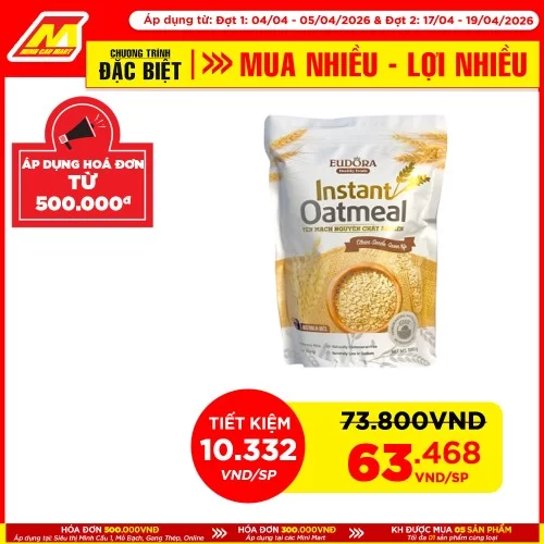 Yến Mạch Instant Oatmeal 600G