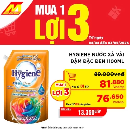 HYGIENE Nước xả vải đậm đặc đen 1100ml                                                                                                                                                                                                                    