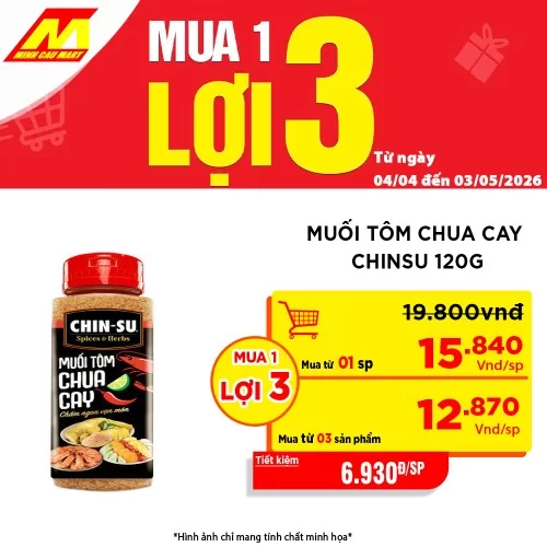Muối tôm chua cay Chinsu 120g                                                                                                                                                                                                                             