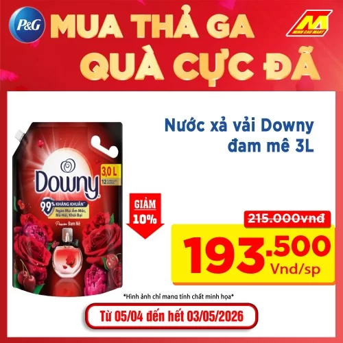 Nước Xả Vải Downy Đam Mê Túi 3L