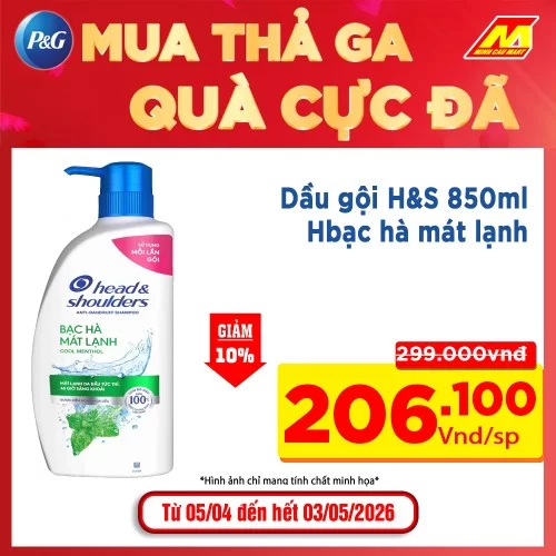 Dầu Gội Head & Shouders Bạc Hà 850ml
