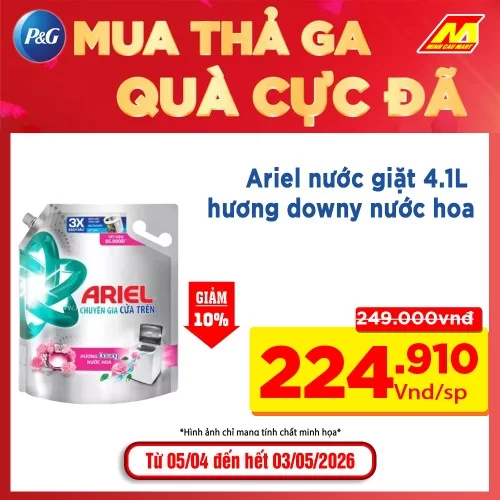 Ariel Nước Giặt Hương Downy Cửa Trước 3.7-3.9L