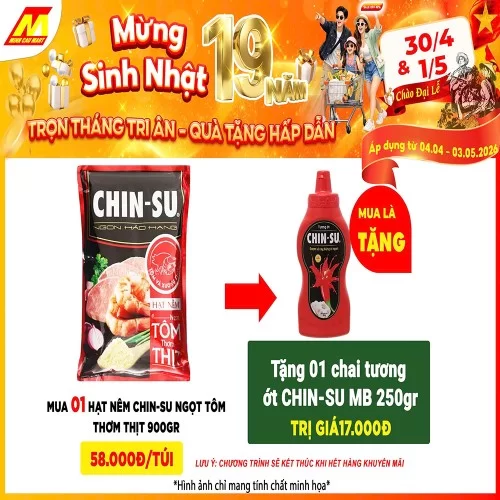 Hạt nêm Chinsu ngọt tôm thơm thịt 900g