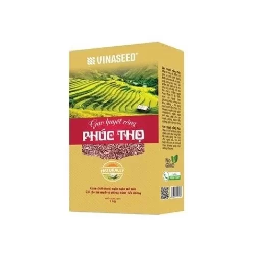 Gạo Huyết Rồng Phúc Thọ 1Kg Hộp Vàng