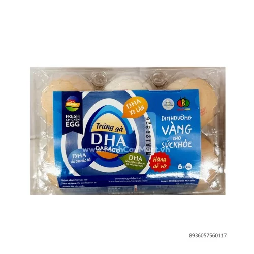 Trứng gà DHA vỉ 6 quả                                                                                                                                                                                                                                     