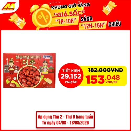 Táo đỏ sấy khô One Global 1kg                                                                                                                                                                                                                             