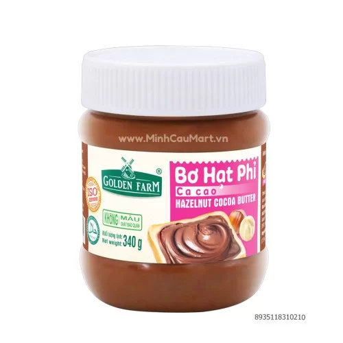 Bơ Hạt Phỉ Golden Farm 340g 