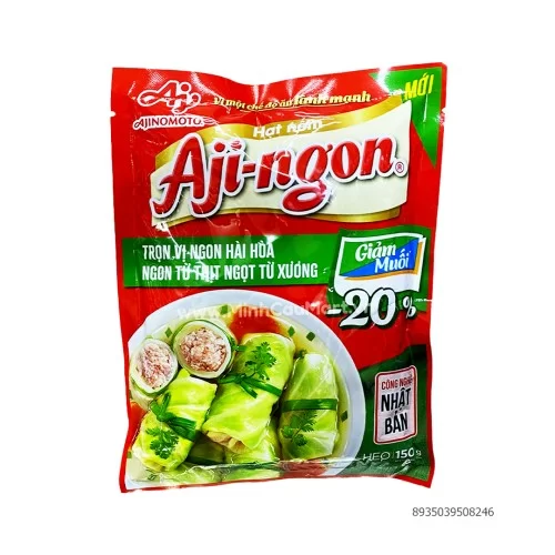 Hạt nêm Aji ngon giảm muối 150g                                                                                                                                                                                                                           