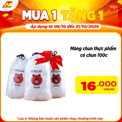 Màng bọc thực phẩm có chun 100c/túi                                                                                                                                                                                                                       