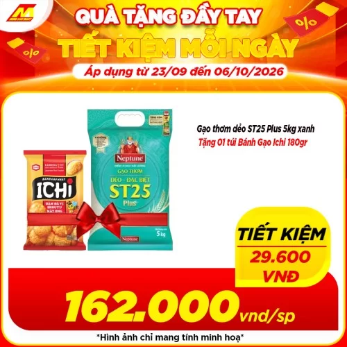 Gạo thơm dẻo ST25 Plus 5kg