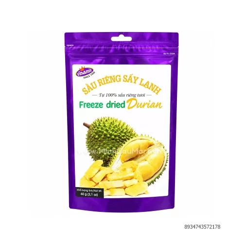 Sầu riêng sấy lạnh Vinamit 60g                                                                                                                                                                                                                            