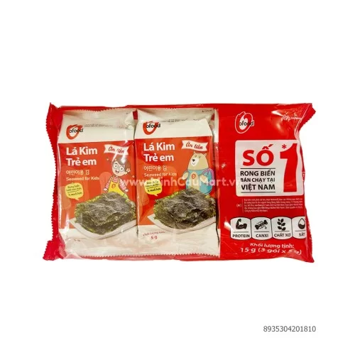 Lá kim trẻ em Ofood lốc 5g*3 gói