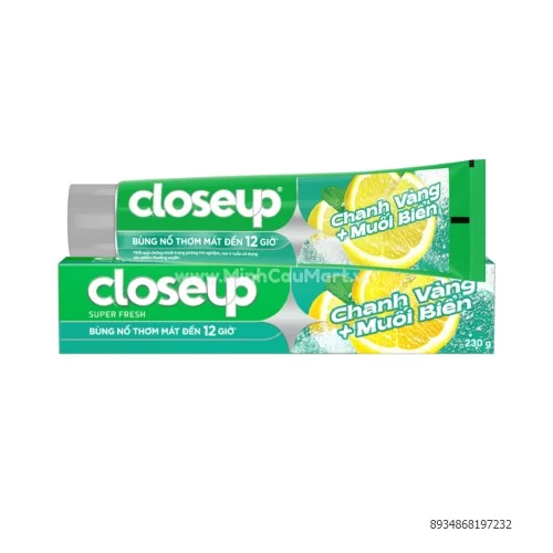 KDR Closeup trắng răng chanh muỐi biỂn 230g                                                                                                                                                                                                               