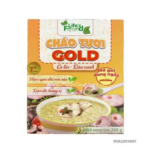 Cháo tươi Gold Cá lóc đậu xanh LiesNest 240g